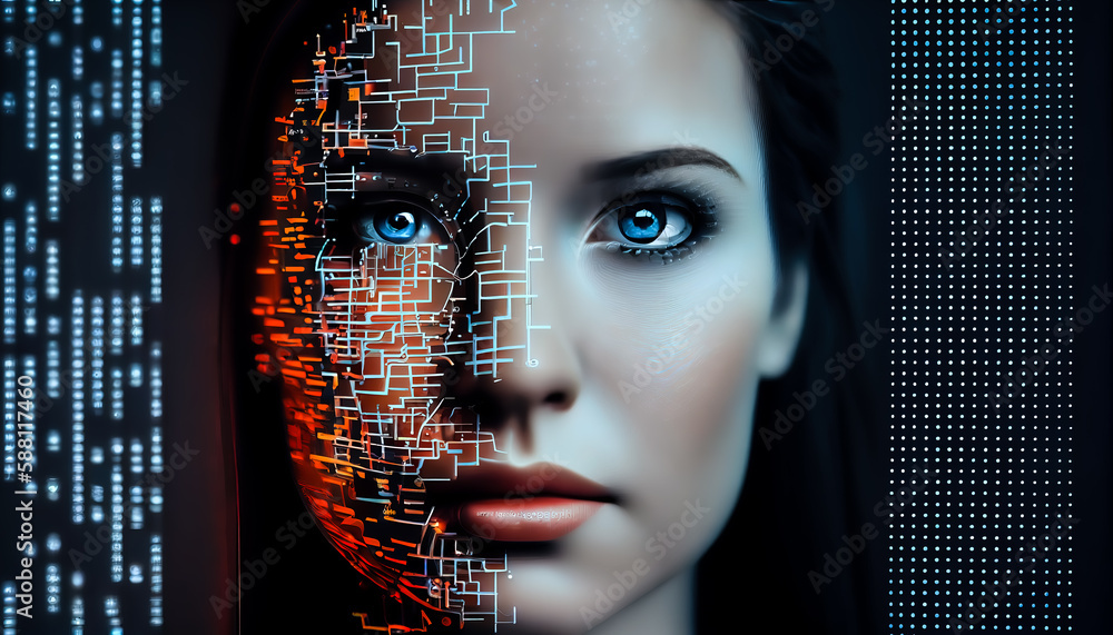 Poster visualization of artificial intelligence. generative ai, generative, ai