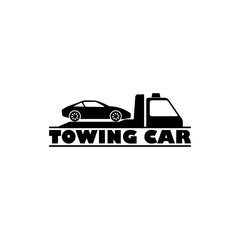 Obraz premium Tow car evacuation icon on a transparent background
