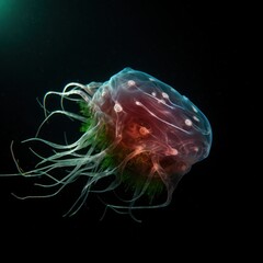 Obraz premium Vibrant Medusae, World's Most Stunning Jellyfish. Gen AI