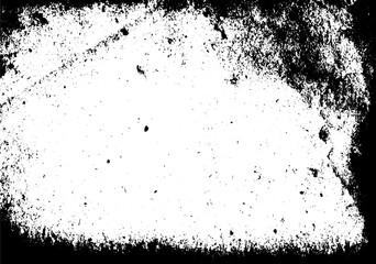 Grunge border texture background. Abstract frame overlay. PNG graphic illustration with transparent background.