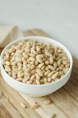 close up of Raw soy bean seed 