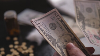 dollar bills of the drug dealer's recount