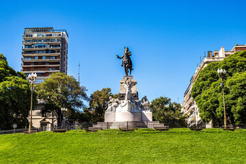 Bartolome Mitre Statue at Mitre Square in Buenos Aires, Argentina It honors former Argentine...