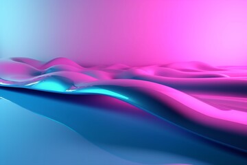 background art design wave blank element red pink digital light banner line curve. Generative AI.