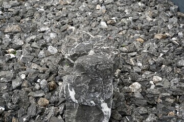 Steine, Basalt, Schotter, Schottergarten