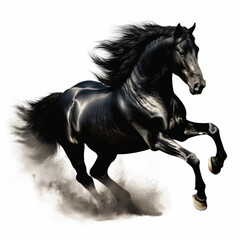 Black Stallion Clipart created by Generative Ai
