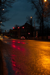 night traffic in the city