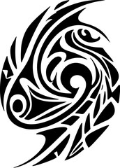 ﻿Design featuring a black and white Polynesian tattoo.