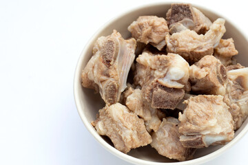 Boiled pork ribs. Asian cuisine