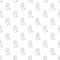 seamless pattern with cute dino
