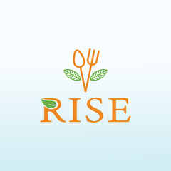 Naklejka premium Rise nature vector logo design