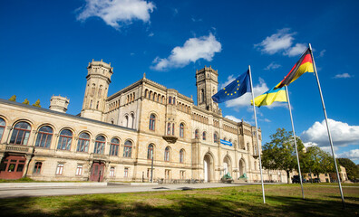 Hannover, Germany - October 16, 2022. Main building of the Leipniz University of Hannover, founded...