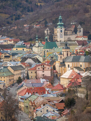Fototapeta na wymiar Historic center of Banska Stiavnica with The Old Castle, Slovakia, Europe.