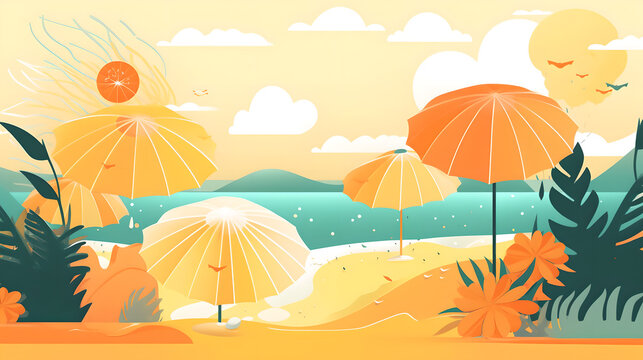 Illustrating the Fun, Adventure, and Relaxation of Summer in Vivid Colors
