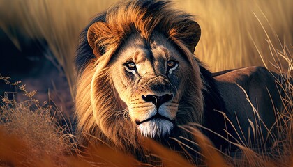 Fototapeta premium portrait of a lion