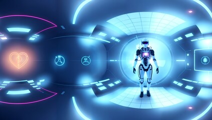 Photo of a futuristic robot 