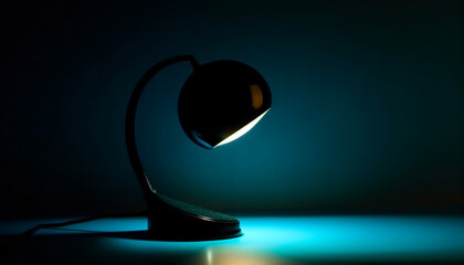 Glowing electric lamp spotlights modern design concept generated by AI