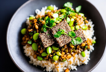 Asian-Inspired Vegan Recipe: Sesame Crusted Tofu and Stir-Fried Pak Choi