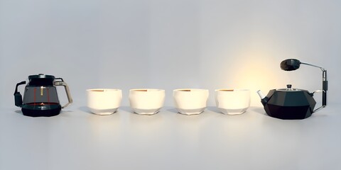 Photo of a coffee cup set on a wooden table