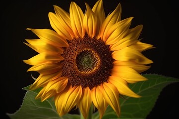 Fototapeta premium Wild sunflower blossom background . Generative AI
