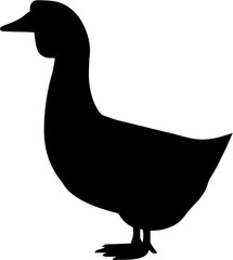 vector duck silhouette, vector animals silhouette