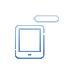 Pen Tablet icon. Suitable for Web Page, Mobile App, UI, UX and GUI design