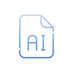 Ai File icon. Suitable for Web Page, Mobile App, UI, UX and GUI design