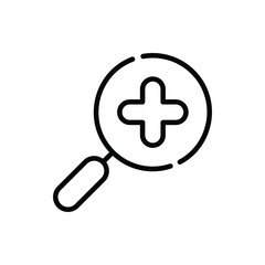 Obraz premium Zoom In icon. Suitable for Web Page, Mobile App, UI, UX and GUI design