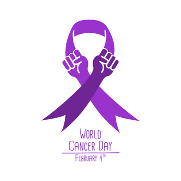 World cancer day vector illustration logo event concept