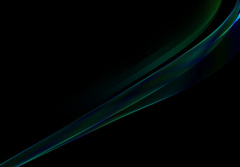 Abstract background waves. Green, blue and black abstract background for wallpaper oder business card