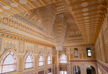 Intérieur de la grande mosquée de Dakar au Sénégal en Afrique de l'Ouest