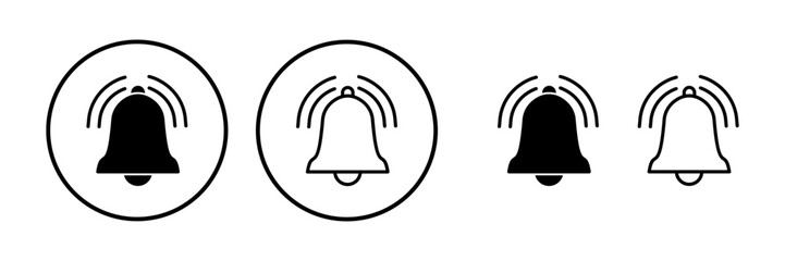 Bell Icon vector in trendy flat style isolated. Notification symbol web site design