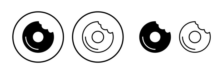 Donut icon vector. doughnut icon. donut logo