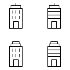 Buildings Vector Line Icons