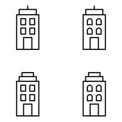 Buildings Vector Line Icons
