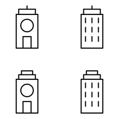 Buildings Vector Line Icons