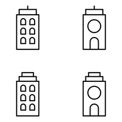 Buildings Vector Line Icons
