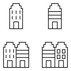 Buildings Vector Line Icons