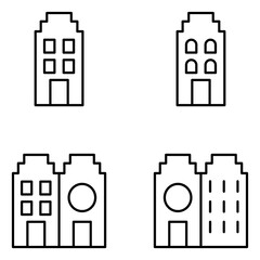 Buildings Vector Line Icons