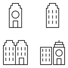 Buildings Vector Line Icons