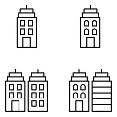 Buildings Vector Line Icons