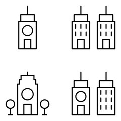 Buildings Vector Line Icons