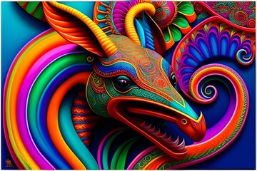  "Magical Creatures: Mexican Alebrijes". Generative AI. 