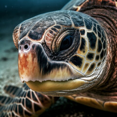 Fototapeta premium turtle on a rock