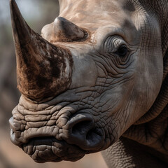 Obraz premium rhino close up