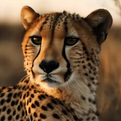 Obraz na płótnie Canvas portrait of a leopard