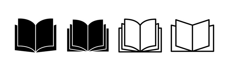 Book icon vector for web and mobile app. open book sign and symbol. ebook icon