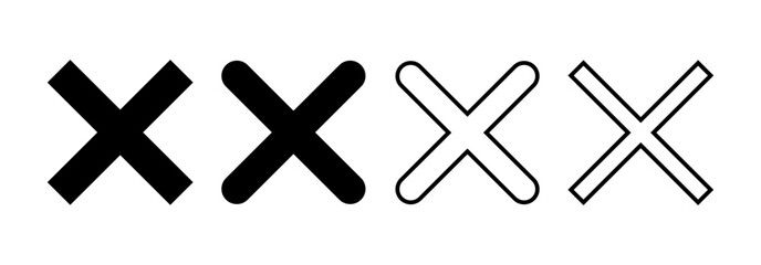 Obraz premium Close icon vector for web and mobile app. Delete sign and symbol. cross sign