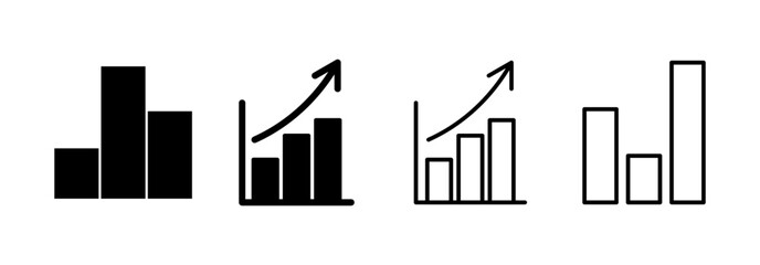 Growing graph Icon vector for web and mobile app. Chart sign and symbol. diagram icon