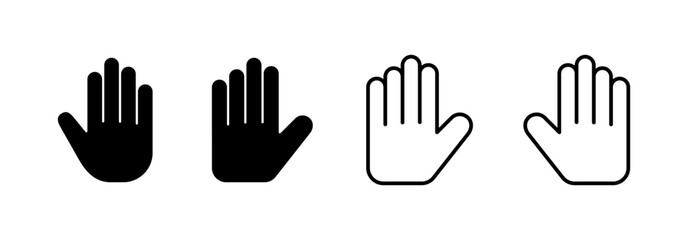 Fototapeta premium Hand icon vector for web and mobile app. hand sign and symbol. hand gesture
